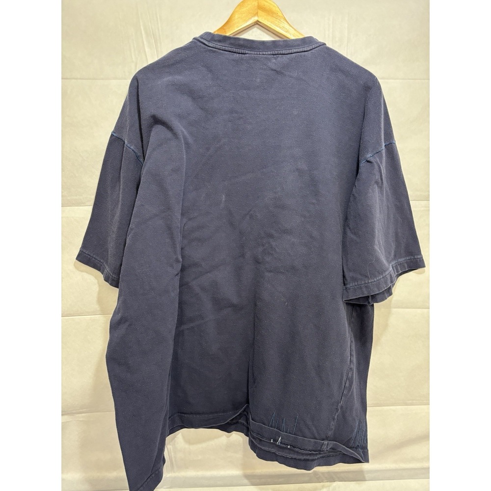 FUBU Vintage Shirt Platinum Fat Albert Junkyard Gang Football Navy Blue XXL HUGE - Picture 7 of 10
